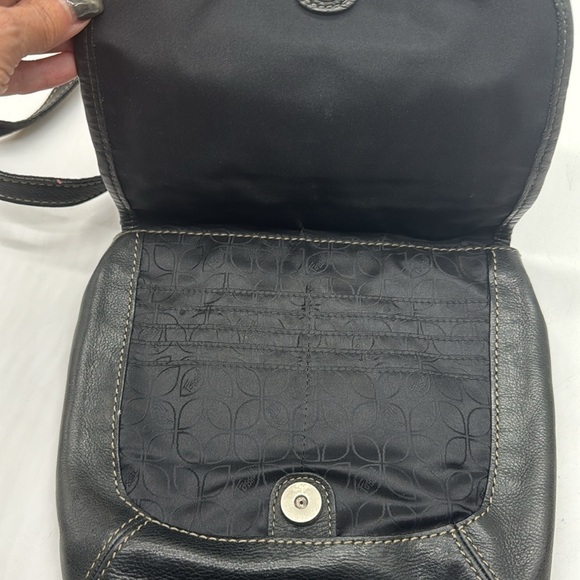 Fossil Black Leather Vintage Crossbody Bag built in wallet - Excellent condition - Picture 6 of 14